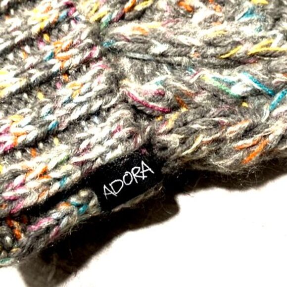 ADORA Multicolored Hand Knitted Beanie NWT - Picture 3 of 4